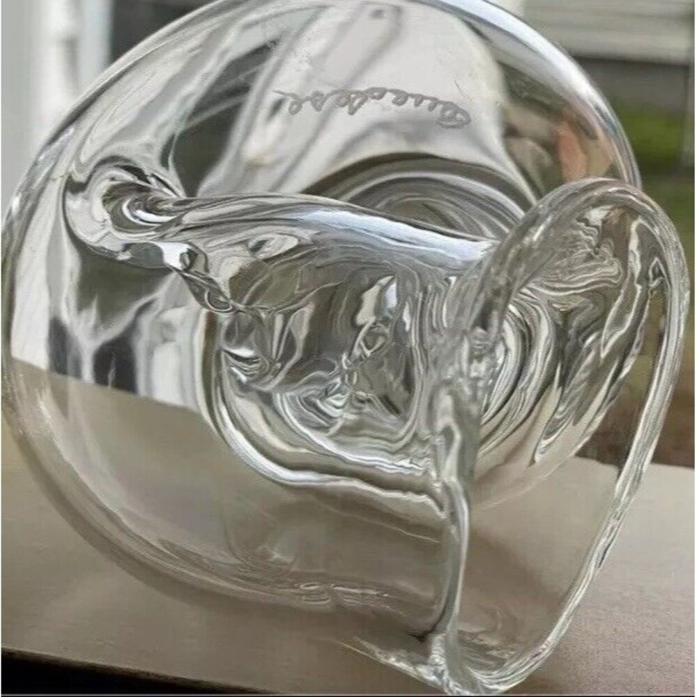 Murano Master Glass Blower Gino Cenedese Signed‎ Conch Shell Heavy Paperweight